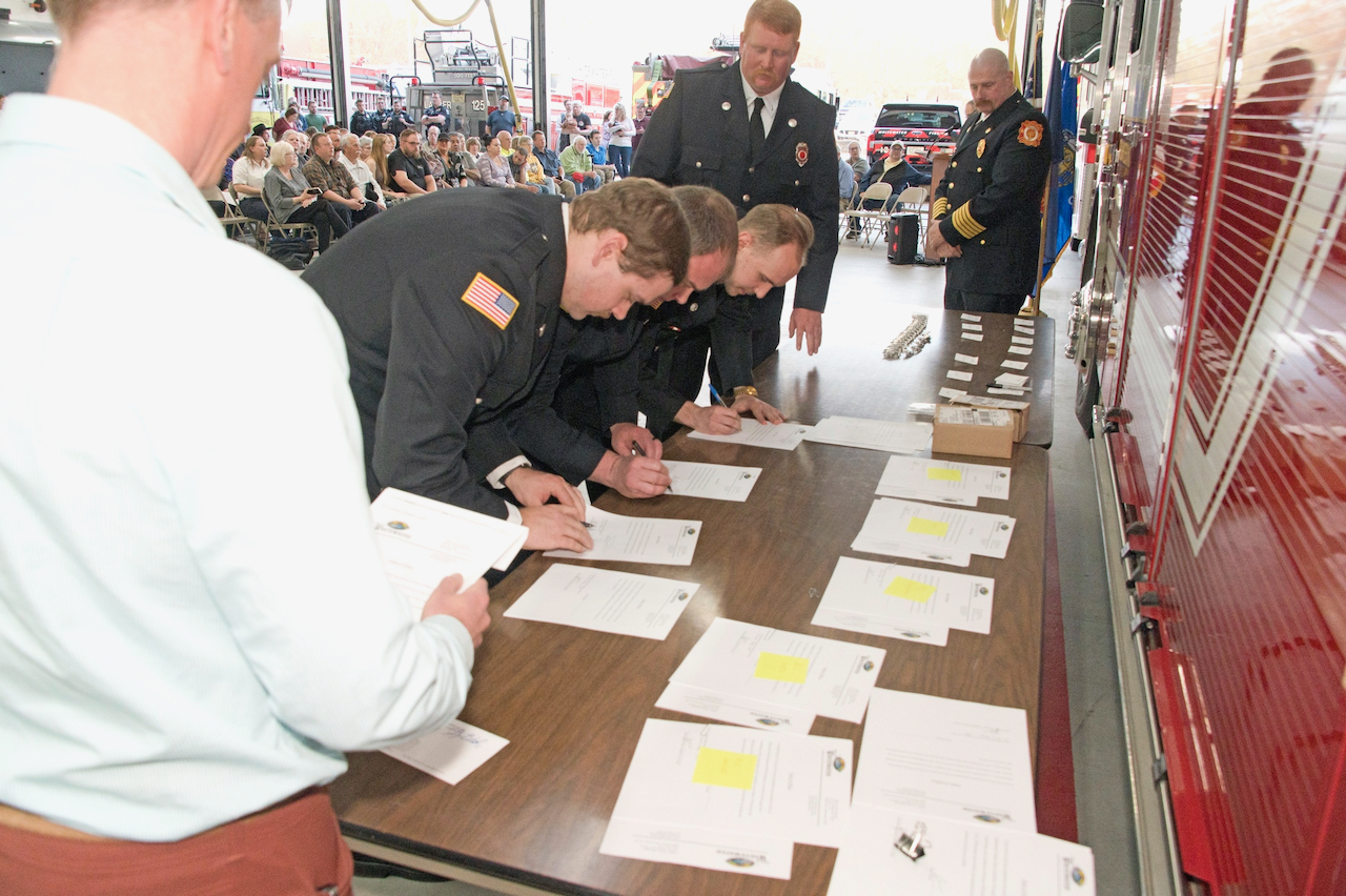 Whitewater Fire and Rescue holds pinning ceremony