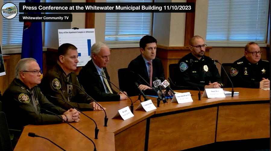 Johnson, Steil hold press conference in Whitewater, discuss immigration, border security initiatives