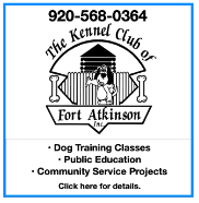 Welcome to our new advertiser: The Kennel Club of Fort Atkinson