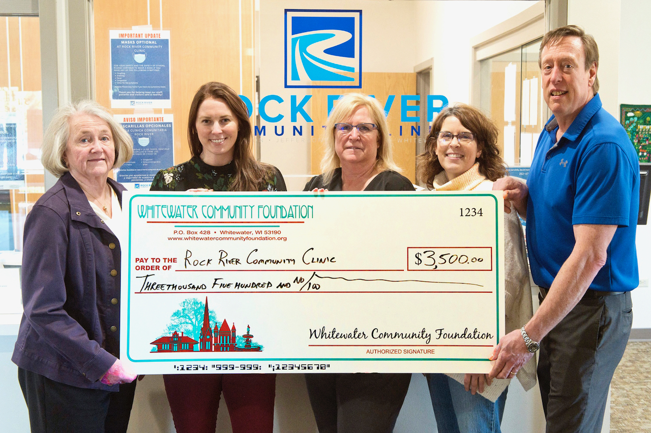 Whitewater Community Foundation:  Rock River Clinic is award recipient; spring grant application deadline approaching; food drive set 